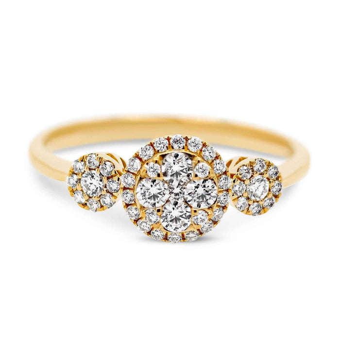 Diamantring i guld
