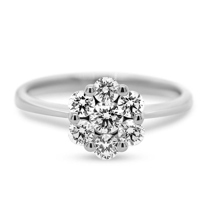 Diamantring i hvidguld