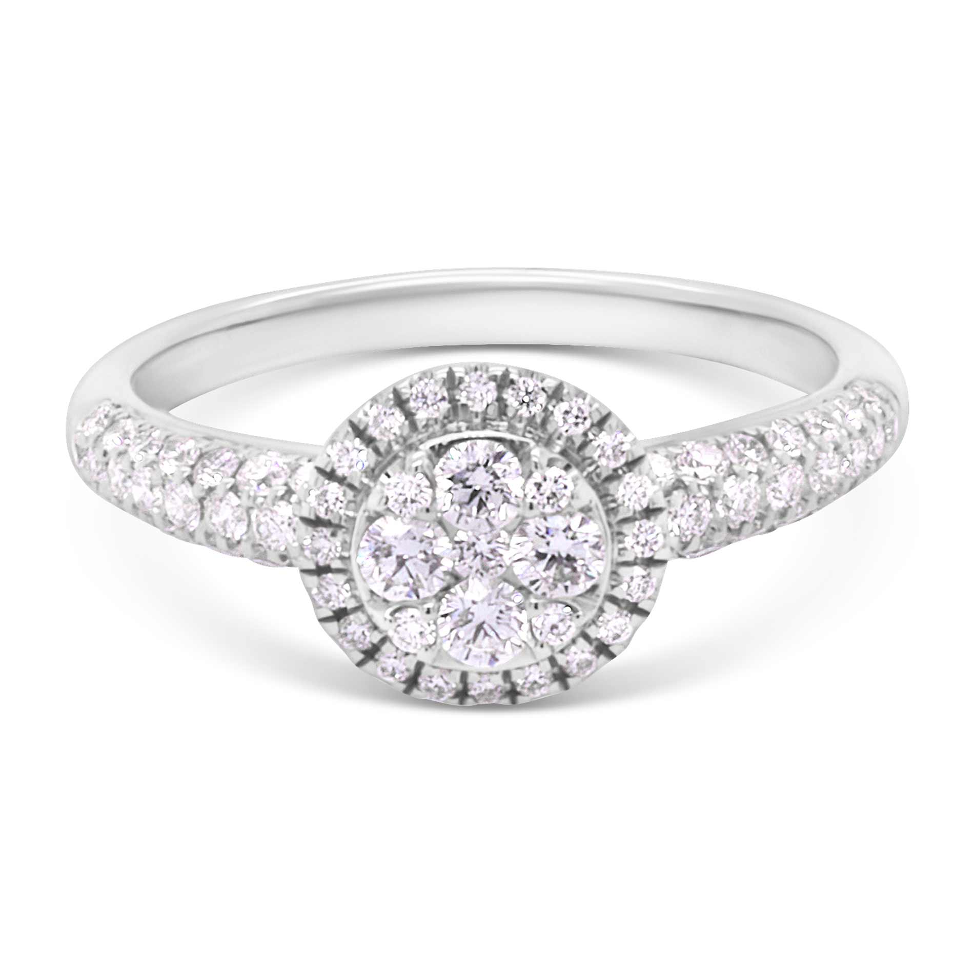 Diamantring i hvidguld