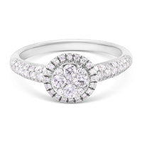 Diamantring i hvidguld