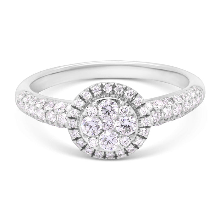 Diamantring i hvidguld