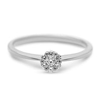 Diamantring i hvidguld