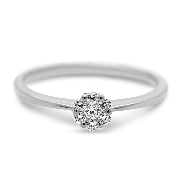 Diamantring i hvidguld