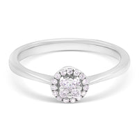 Diamantring i hvidguld