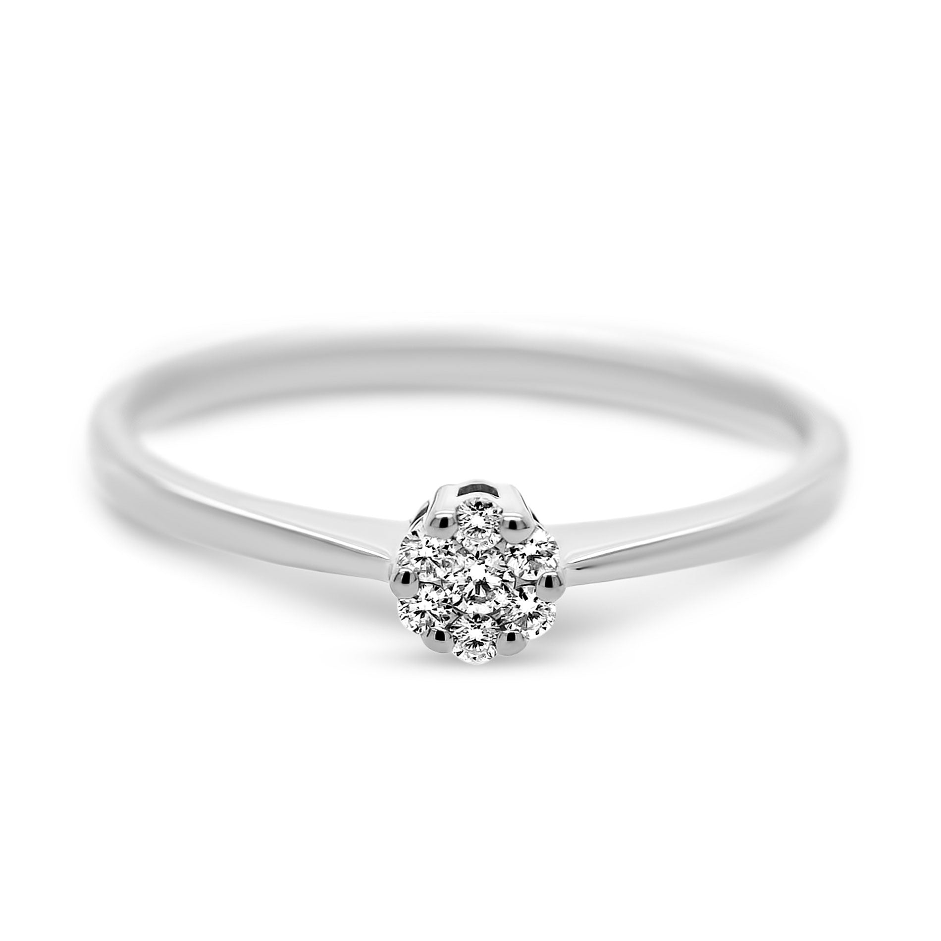 Diamantring i hvidguld