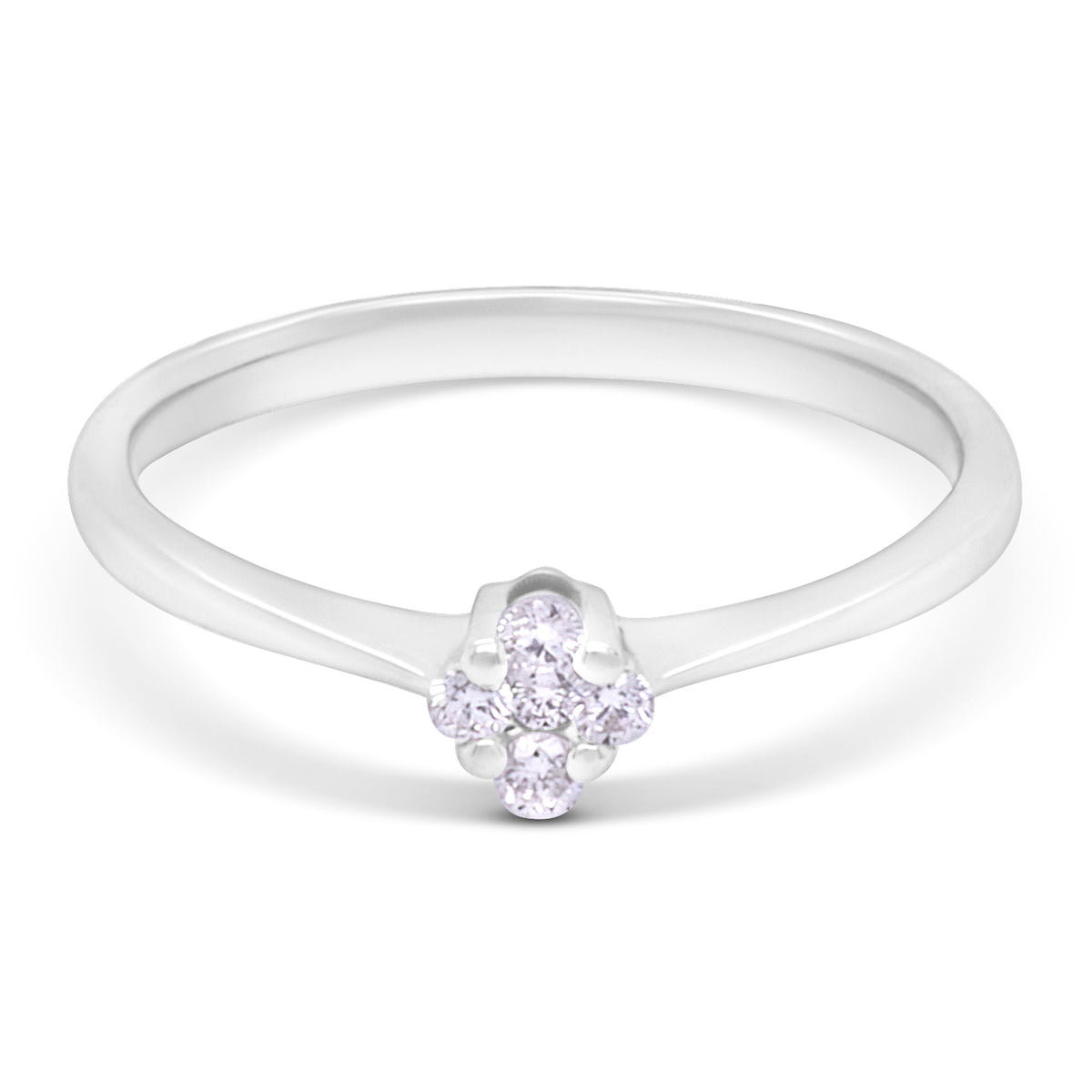 Diamantring i hvidguld