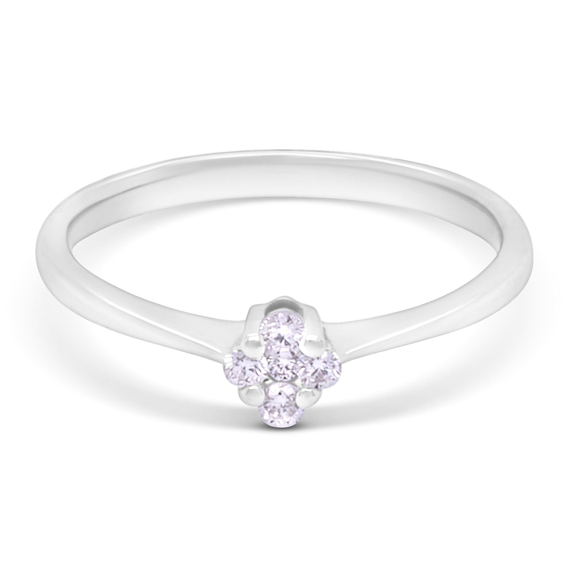 Diamantring i hvidguld