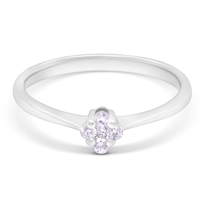 Diamantring i hvidguld