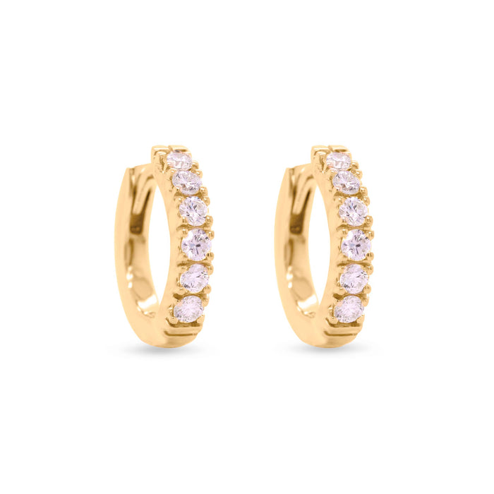 Diamantcreoler i guld