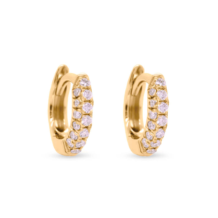 Diamantcreoler i guld