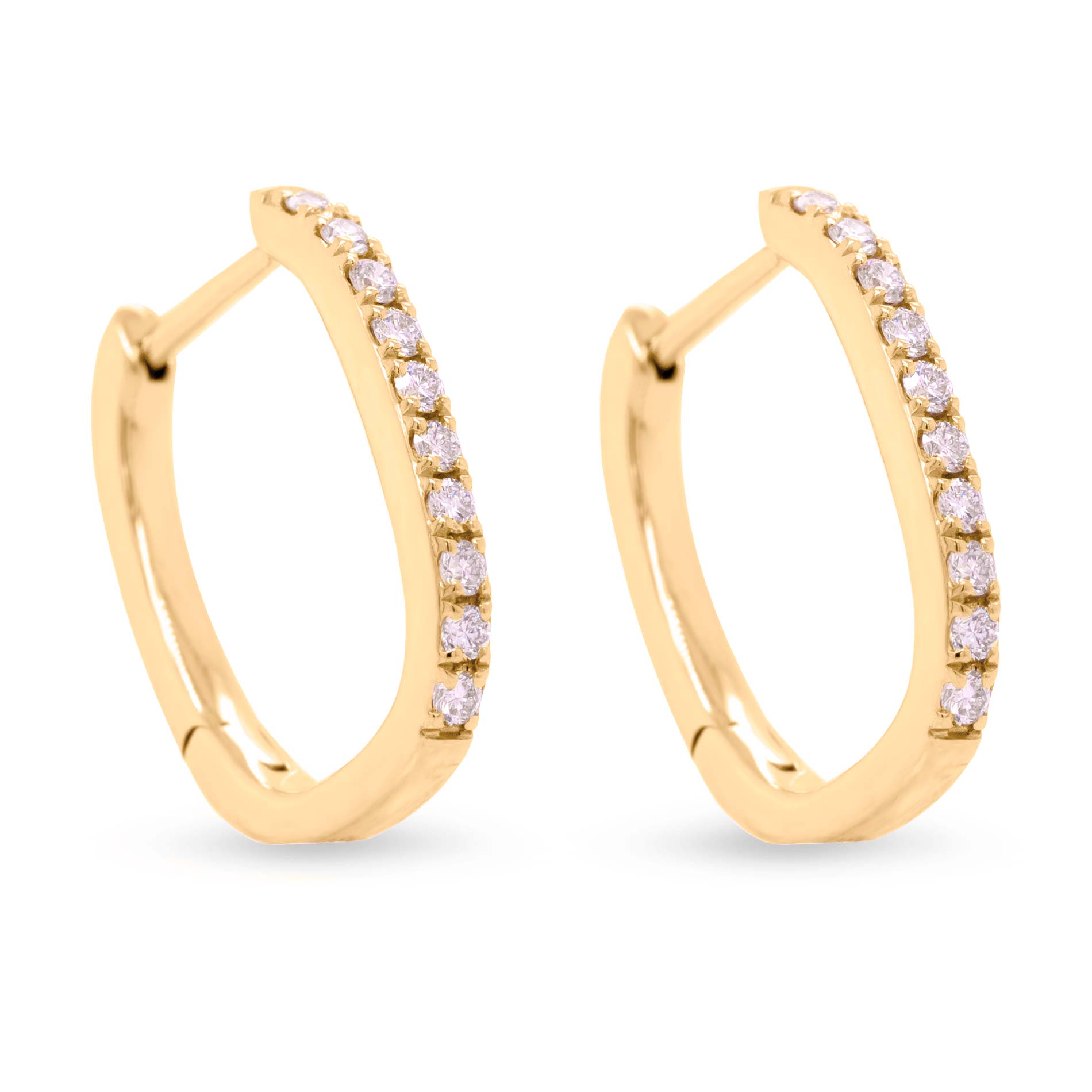 Diamantcreoler i guld