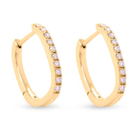 Diamantcreoler i guld