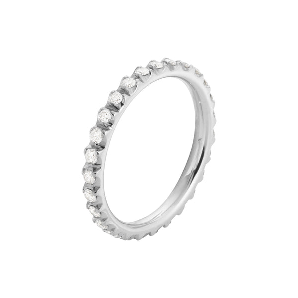 Georg Jensen Signature Diamonds Medium ring i 18 karat hvidguld