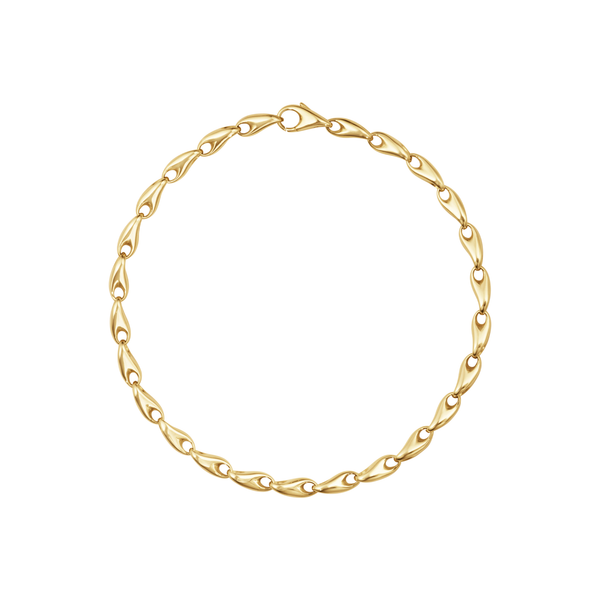 Georg Jensen Reflect armbånd i 18 karat guld med dråbeformede led