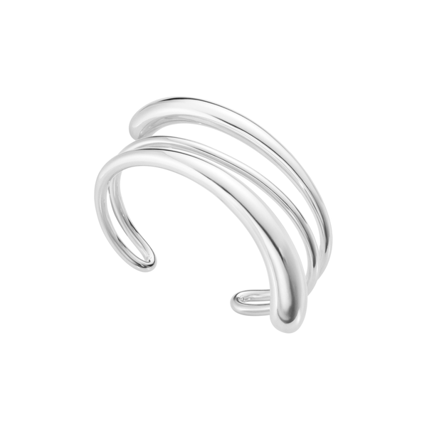 Georg Jensen Mercy snoet armring i sterlingsølv med tre bånd