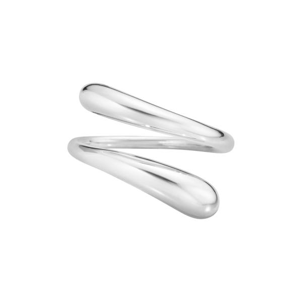 Georg Jensen Mercy snoet ring i sterlingsølv med to omgange