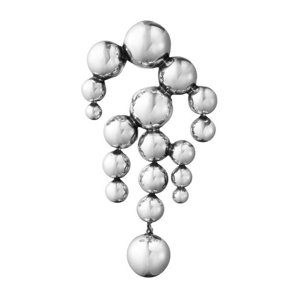 Georg Jensen Moonlight Grapes Chandelier broche i sterlingsølv med hængende kugler