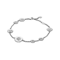 Georg Jensen Daisy armbånd i sterling sølv med margueritter