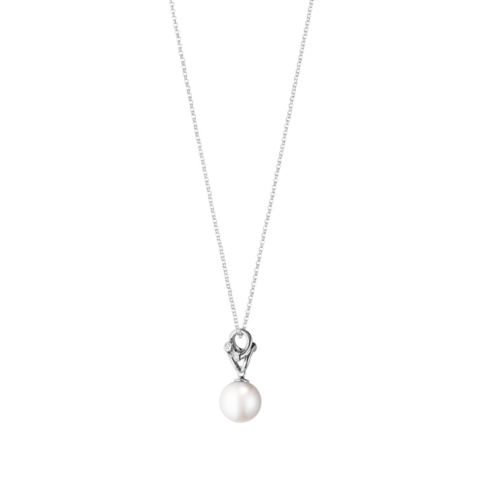 Georg Jensen Magic halskæde i hvidguld med perle og diamanter