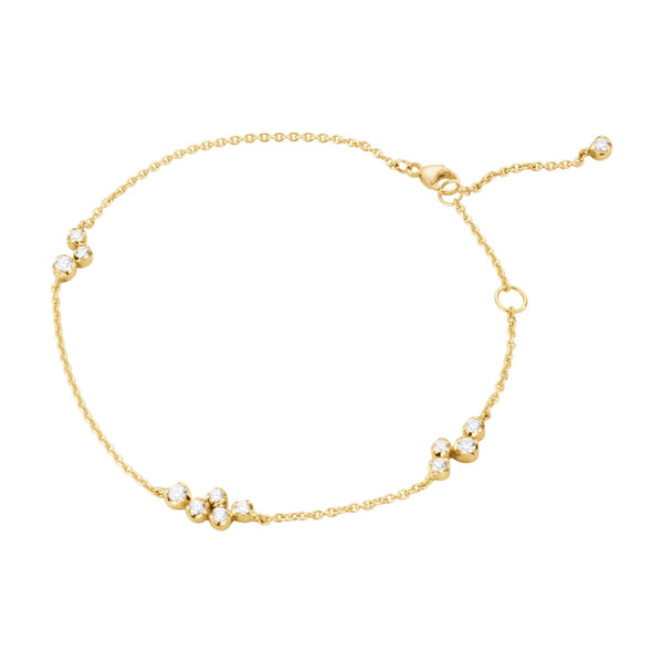 Georg Jensen Signature Diamonds armbånd i 18 karat guld med diamantklynger
