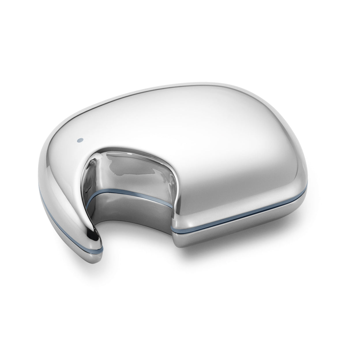 Georg Jensen Elephant æske i stål med blå silikone