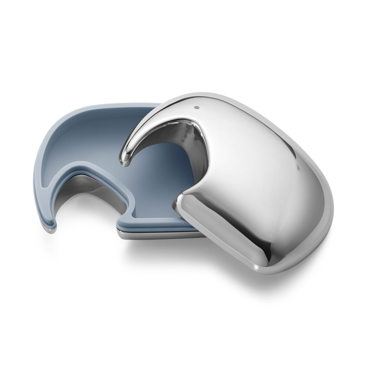 Georg Jensen Elephant æske i stål med blå silikone