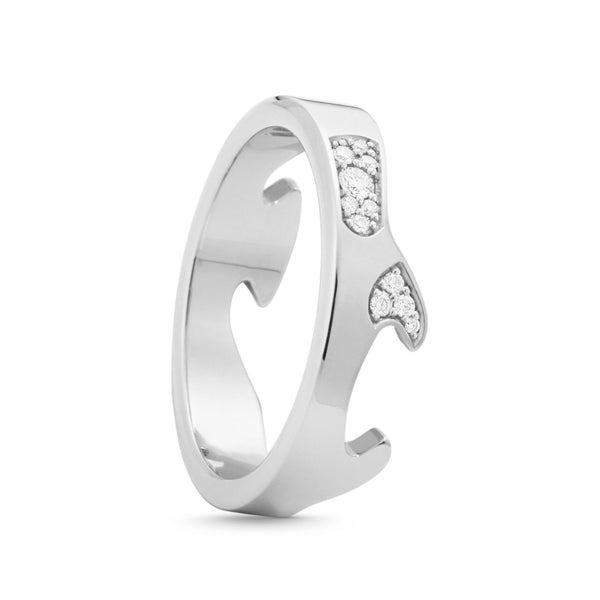 Georg Jensen Fusion endering AB i 18 karat hvidguld med pavé diamanter, set stående