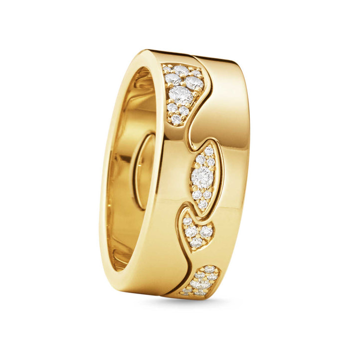 Georg Jensen Fusion endering i 18 karat guld med diamanter, med en anden ring