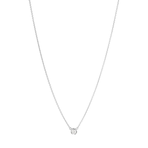 Georg Jensen Signature Diamonds halskæde i hvidguld med 0,10 ct diamant