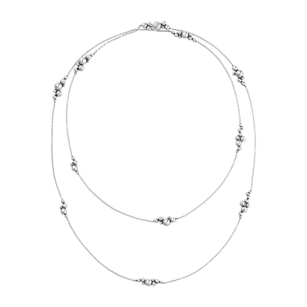 Georg Jensen Moonlight Grapes Sautoir halskæde i sterlingsølv