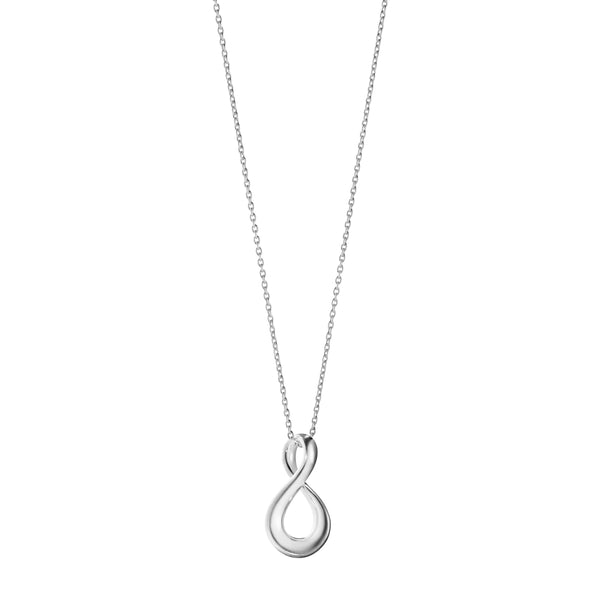 Georg Jensen Infinity halskæde i sterlingsølv med snoet uendelighedsvedhæng
