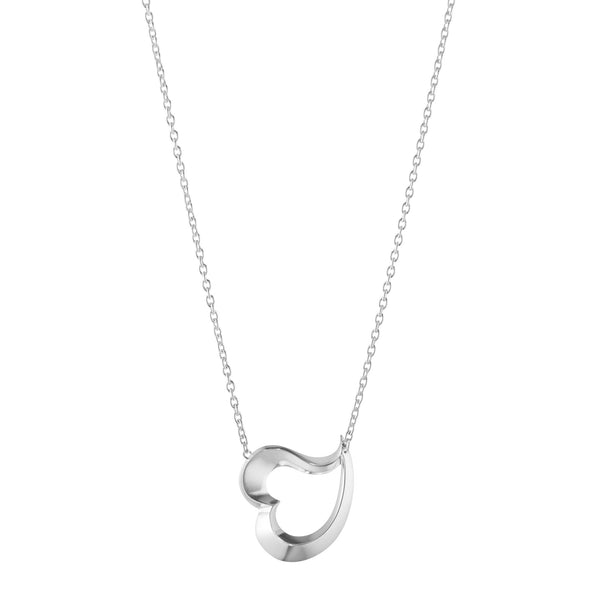 Georg Jensen Love Leaf halskæde i sterlingsølv med bladformet hjerte