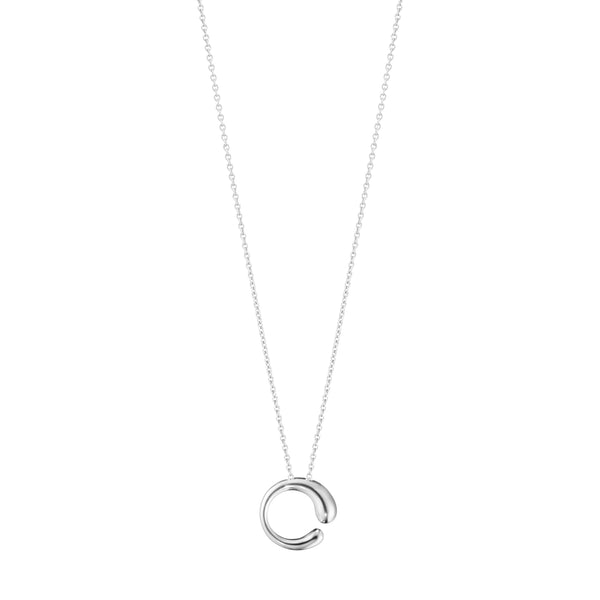 Georg Jensen Mercy lille halskæde i sterlingsølv med åbent vedhæng