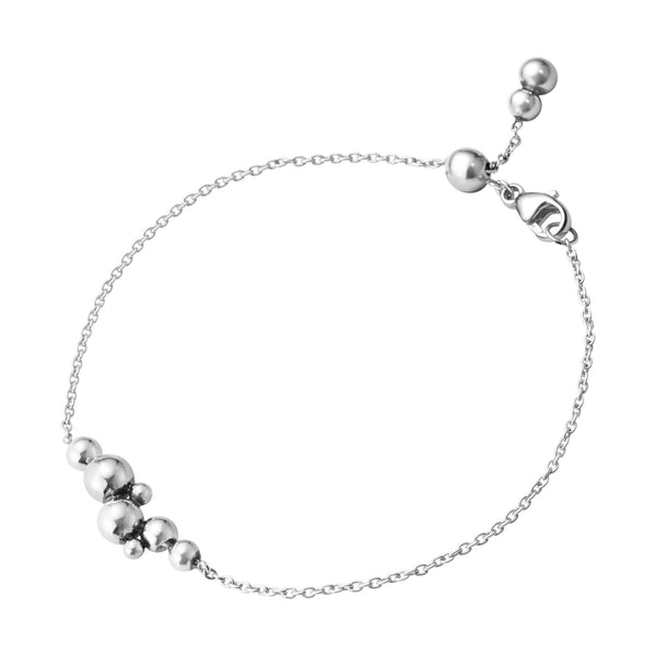 Georg Jensen Moonlight Grapes armbånd i oxideret sterlingsølv med kugleklynge
