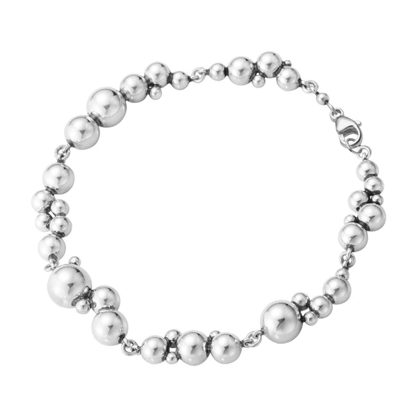 Georg Jensen Moonlight Grapes armbånd i oxideret sterlingsølv med kugler