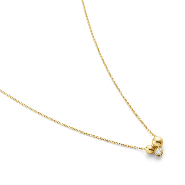 Georg Jensen Moonlight Grapes halskæde i guld med diamant