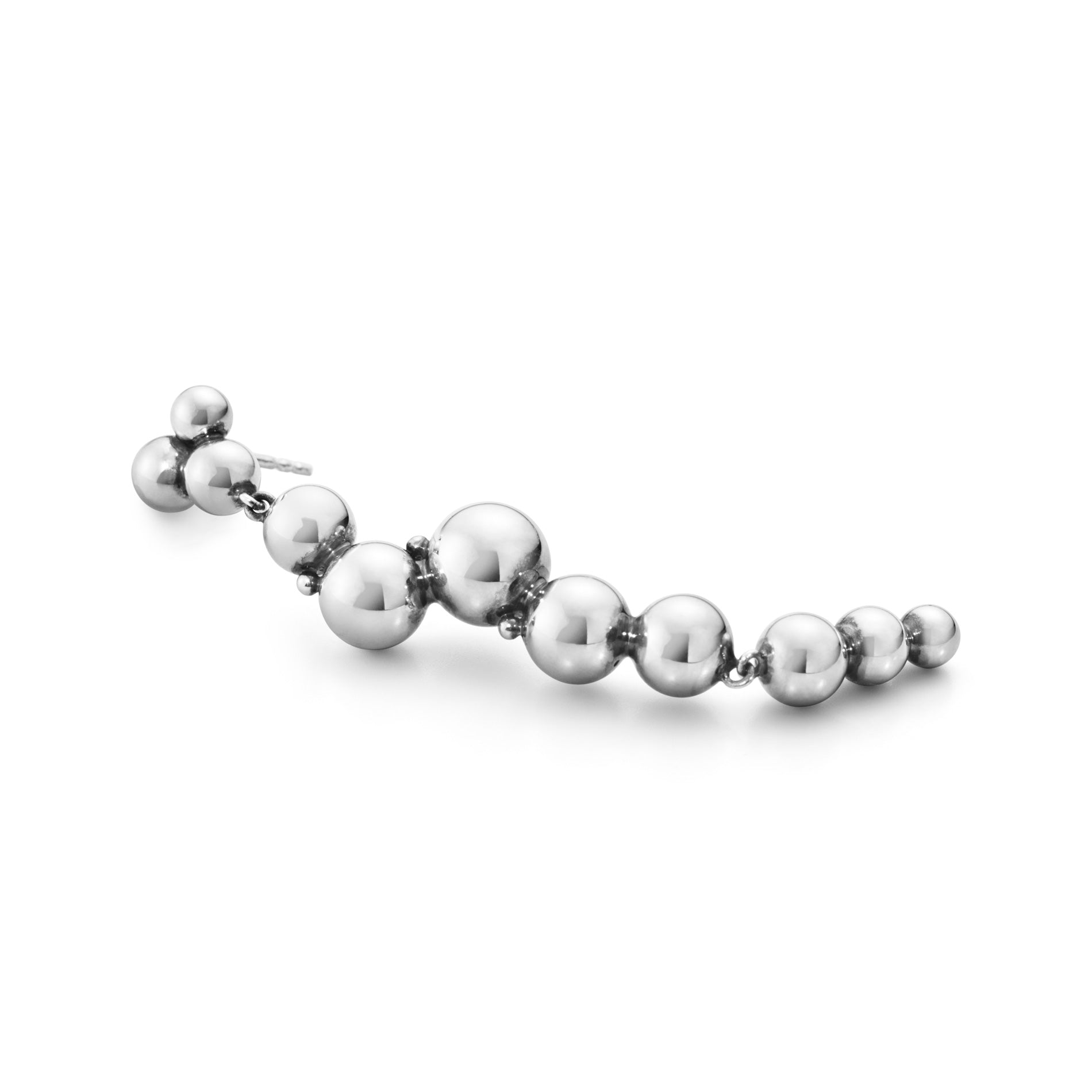 Georg Jensen Moonlight Grapes øreringe i sølv, lang model