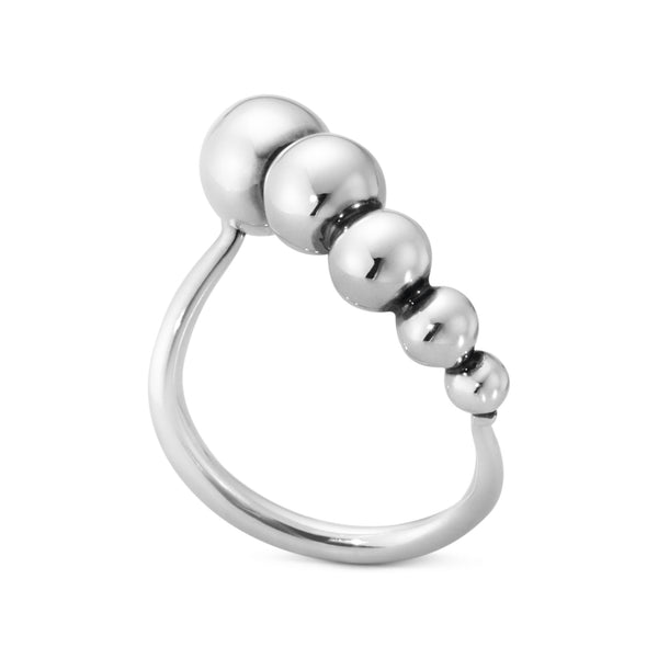 Georg Jensen Moonlight Grapes buet ring i sterlingsølv