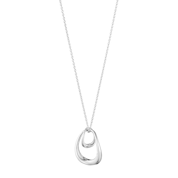 Georg Jensen Offspring stor halskæde i sterlingsølv med to løkker