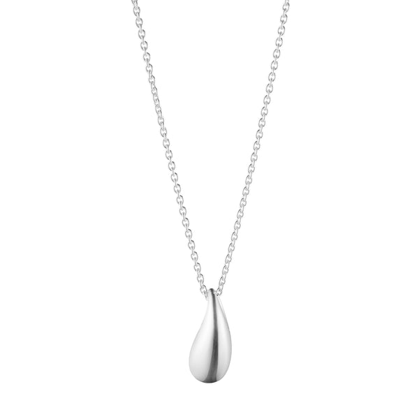 Georg Jensen Reflect medium halskæde i sterlingsølv med dråbe
