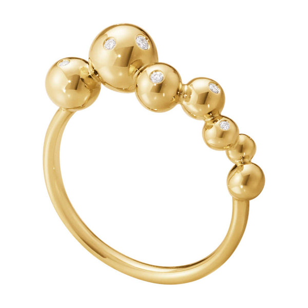 Georg Jensen Moonlight Grapes ring i 18 karat guld med diamanter