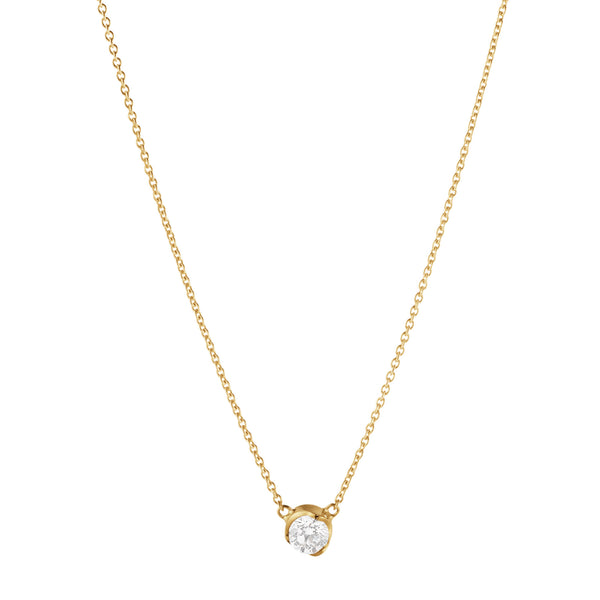 Georg Jensen Signature Diamonds halskæde i guld med 0,20 ct diamant