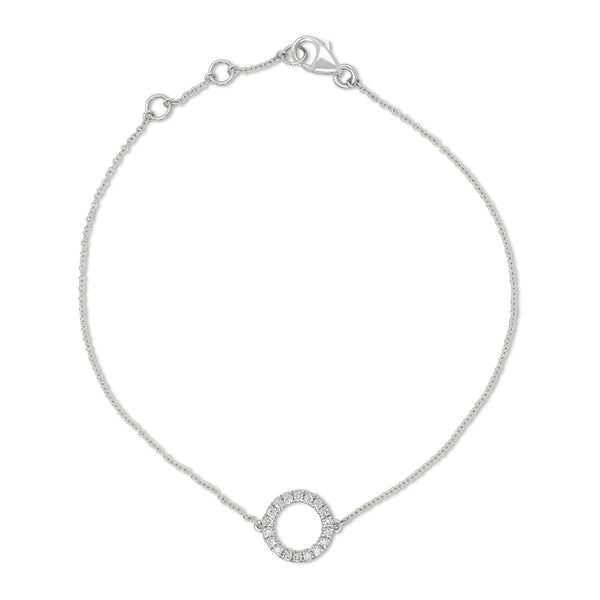 Diamantarmbånd i hvidguld