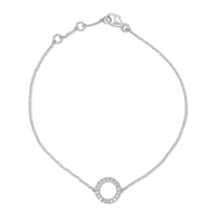 Diamantarmbånd i hvidguld