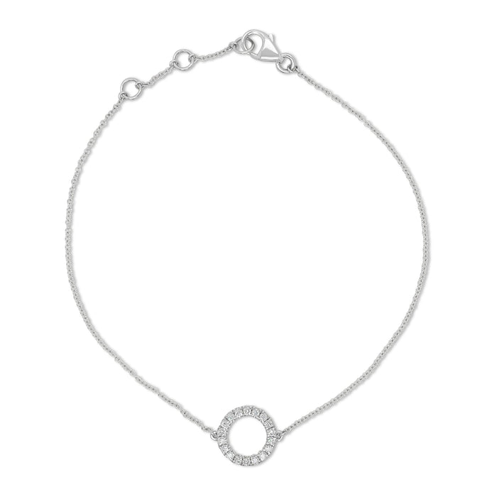 Diamantarmbånd i hvidguld