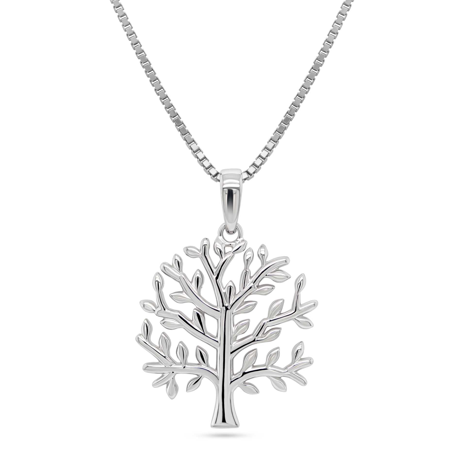 Livets træ halskæde i sølv packshot