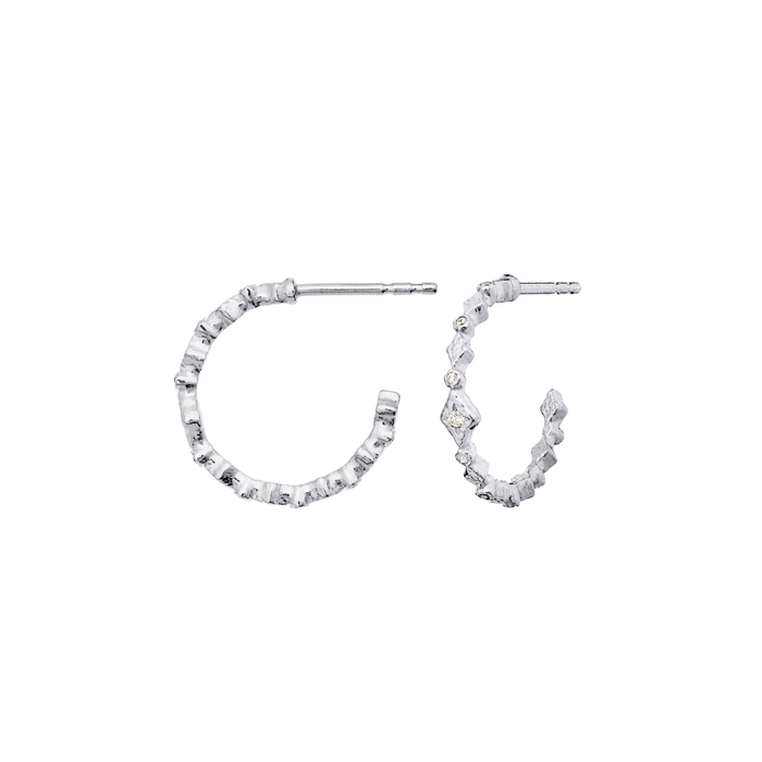 MAANESTEN ØRERINGE I SØLV