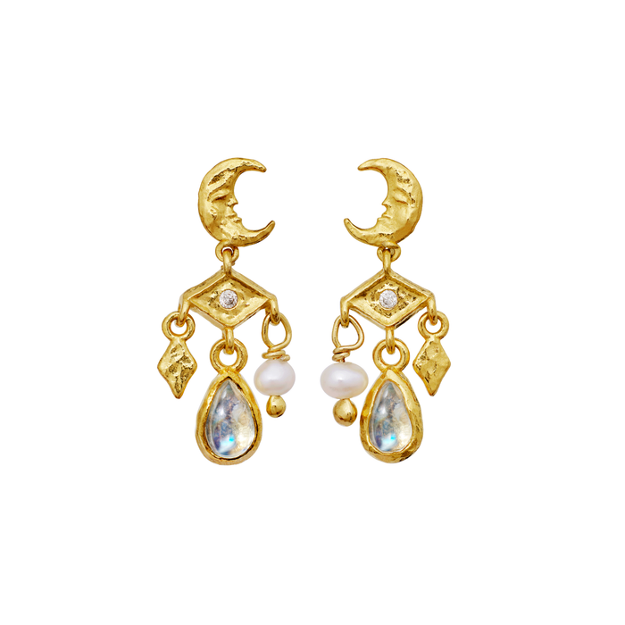 MAANESTEN ØRERINGE I FORGYLDT