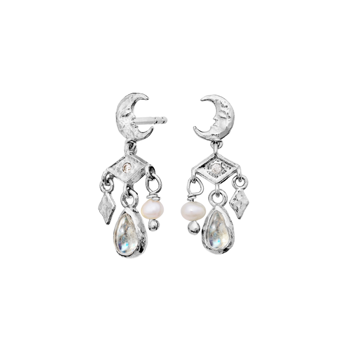 MAANESTEN ØRERINGE I SØLV