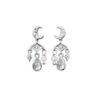 MAANESTEN ØRERINGE I SØLV